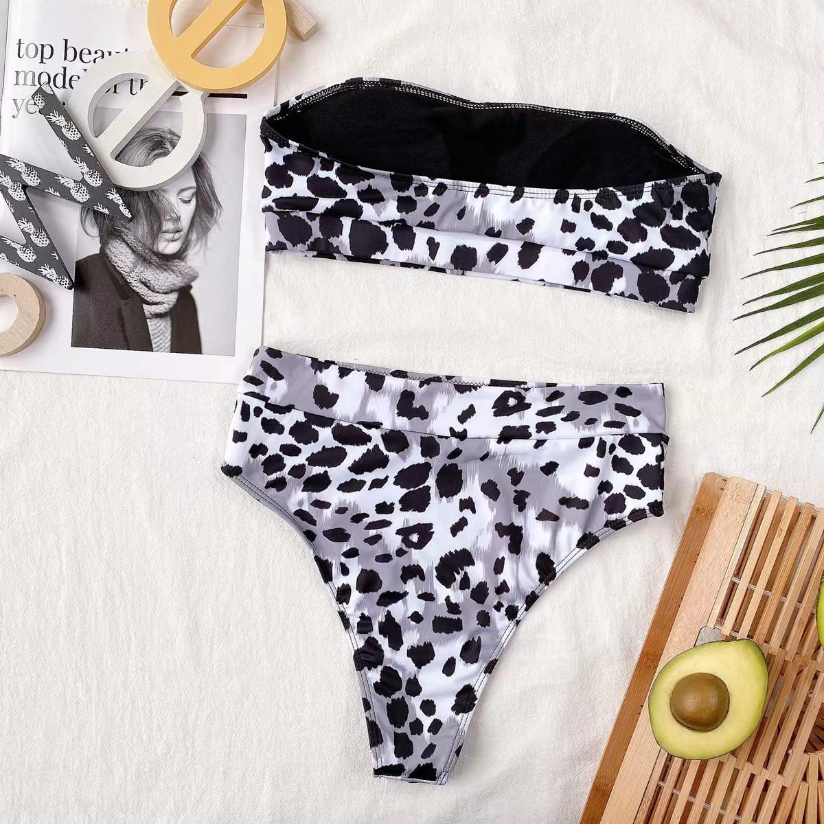 Leopard Print Bandeau Bikini - European & American Style Split Swimsuit Medium цветной печати леопарда
Leopard Print Bandeau Bikini - European & American Style Split Swimsuit Medium цветной печати леопарда