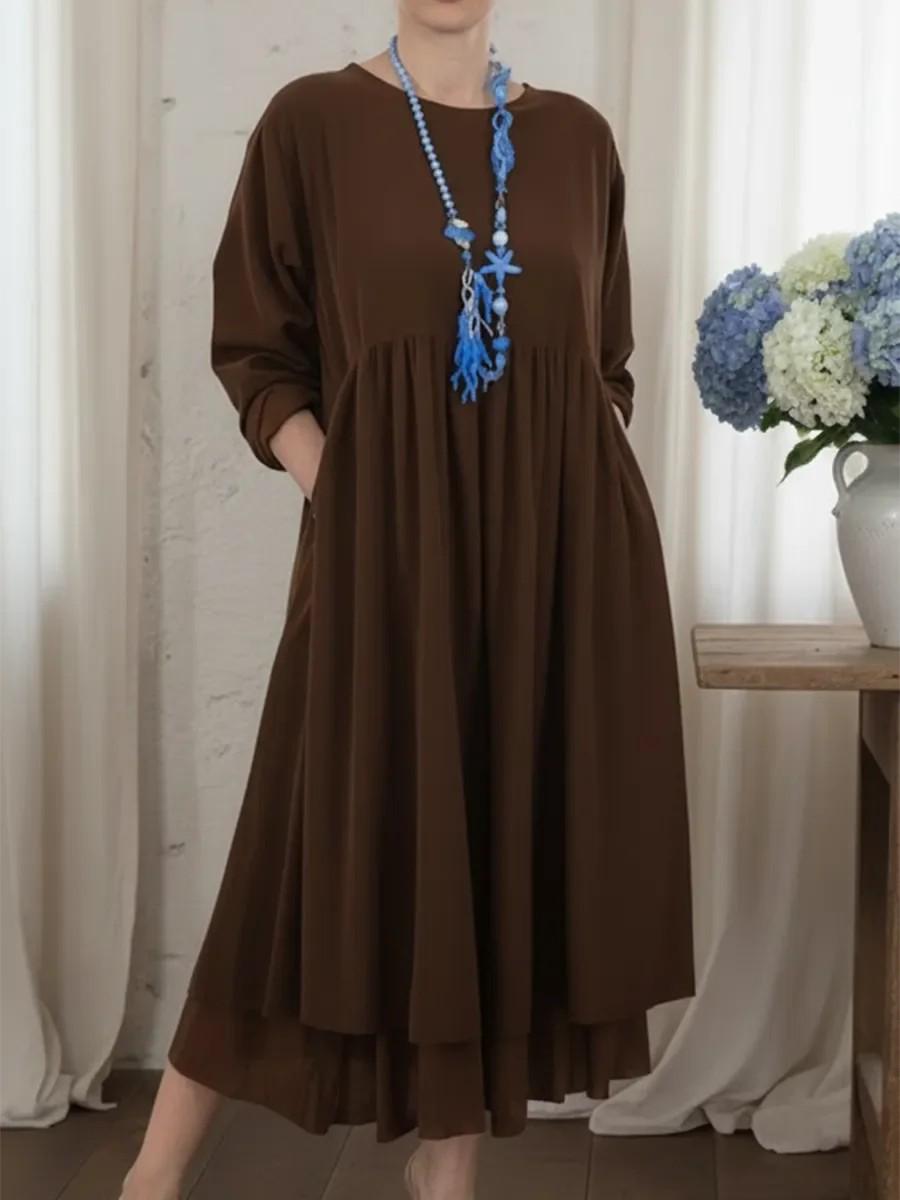 Standalone Women s Round Neck Double Layer Patchwork Long Sleeve Dress Extra Small кавовий
Standalone Women s Round Neck Double Layer Patchwork Long Sleeve Dress Extra Small кавовий