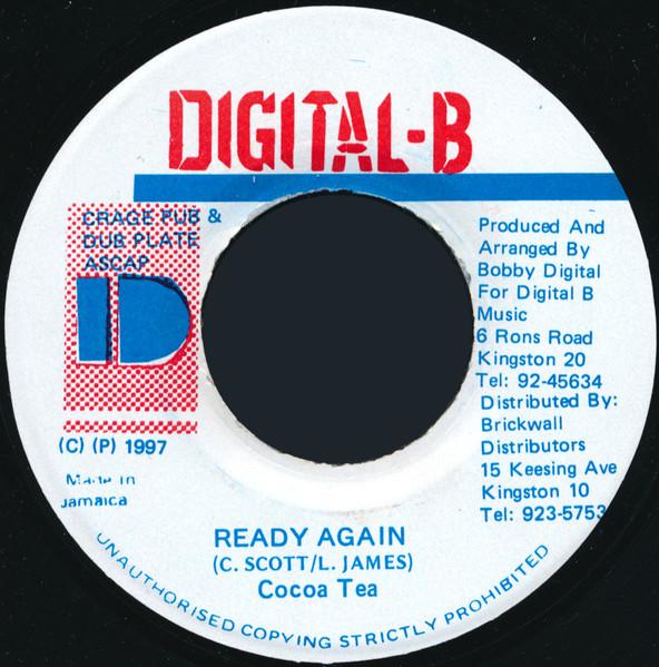 7inch Record COCOA TEA - Ready Again NONE Digital-B 1997 Jamaica Reggae, Ska & Dub Used
7inch Record COCOA TEA - Ready Again NONE Digital-B 1997 Jamaica Reggae, Ska & Dub Used