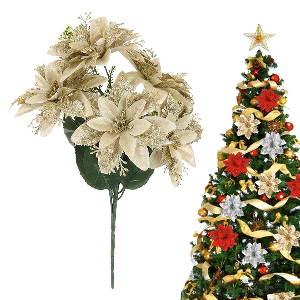 NEW Christmas Artificial Poinsettia Bouquet Festive Fake Flower Pot Ornament Holiday Decor Indoor Home Christmas Party Decor
NEW Christmas Artificial Poinsettia Bouquet Festive Fake Flower Pot Ornament Holiday Decor Indoor Home Christmas Party Decor