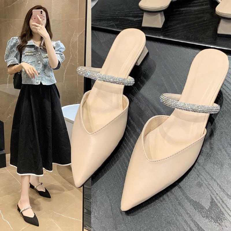 Women s Summer Rhinestone High Heel Pointed Toe Mules – Stylish Closed Toe Slippers 35
Women s Summer Rhinestone High Heel Pointed Toe Mules – Stylish Closed Toe Slippers 35