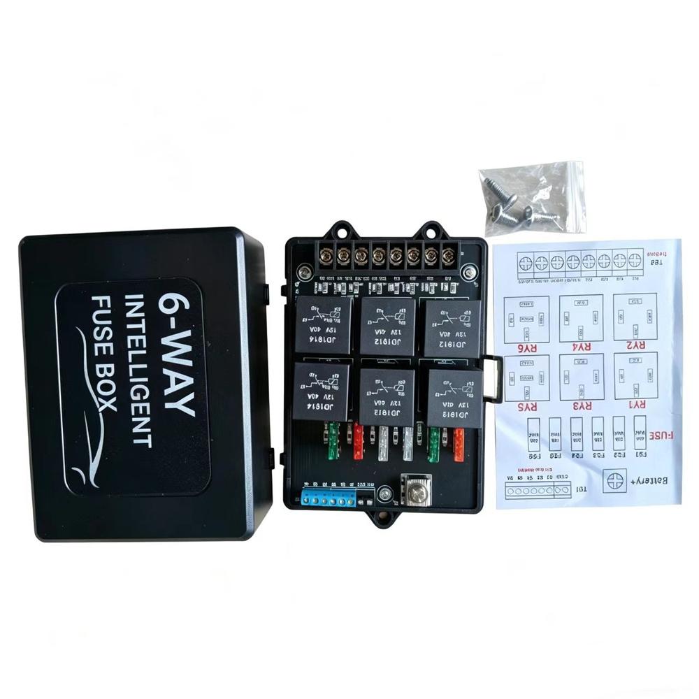12V 6 Way Relay Fuse Box With LED Light Fit for SUV UTV ATV RV Pickup Truck Trai
12V 6 Way Relay Fuse Box With LED Light Fit for SUV UTV ATV RV Pickup Truck Trai