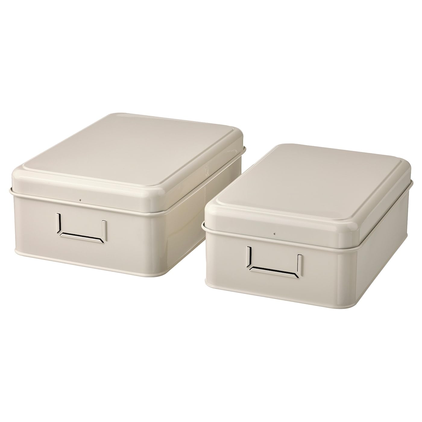 IKEA PLOGFARA: Storage Box with Lid, Set of 2, Light Beige (805.432.15/80543215)
IKEA PLOGFARA: Storage Box with Lid, Set of 2, Light Beige (805.432.15/80543215)