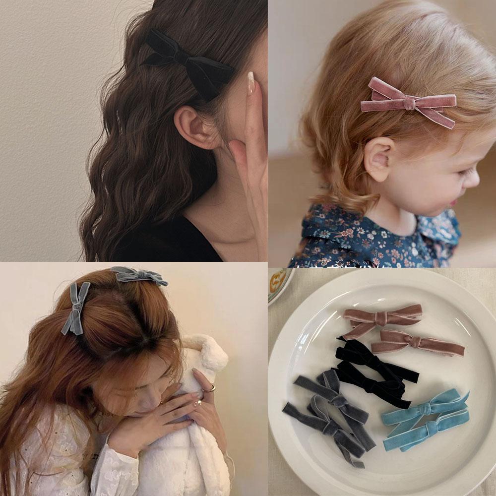 2PC Simple Style Vintage Velvet Bow Hairpin Solid Color Hair Side Clips for Girls Women Korean Hair Accessory
2PC Simple Style Vintage Velvet Bow Hairpin Solid Color Hair Side Clips for Girls Women Korean Hair Accessory