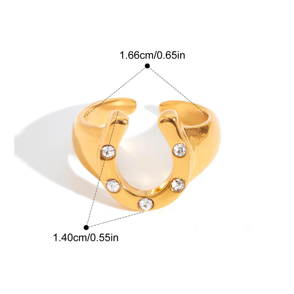 Yori Size 7 Stainless Steel Casting Horseshoe U-shaped Open Ring 18K PVD Plated Charm Daily Jewelry Accessories 2025 Gift
Yori Size 7 Stainless Steel Casting Horseshoe U-shaped Open Ring 18K PVD Plated Charm Daily Jewelry Accessories 2025 Gift