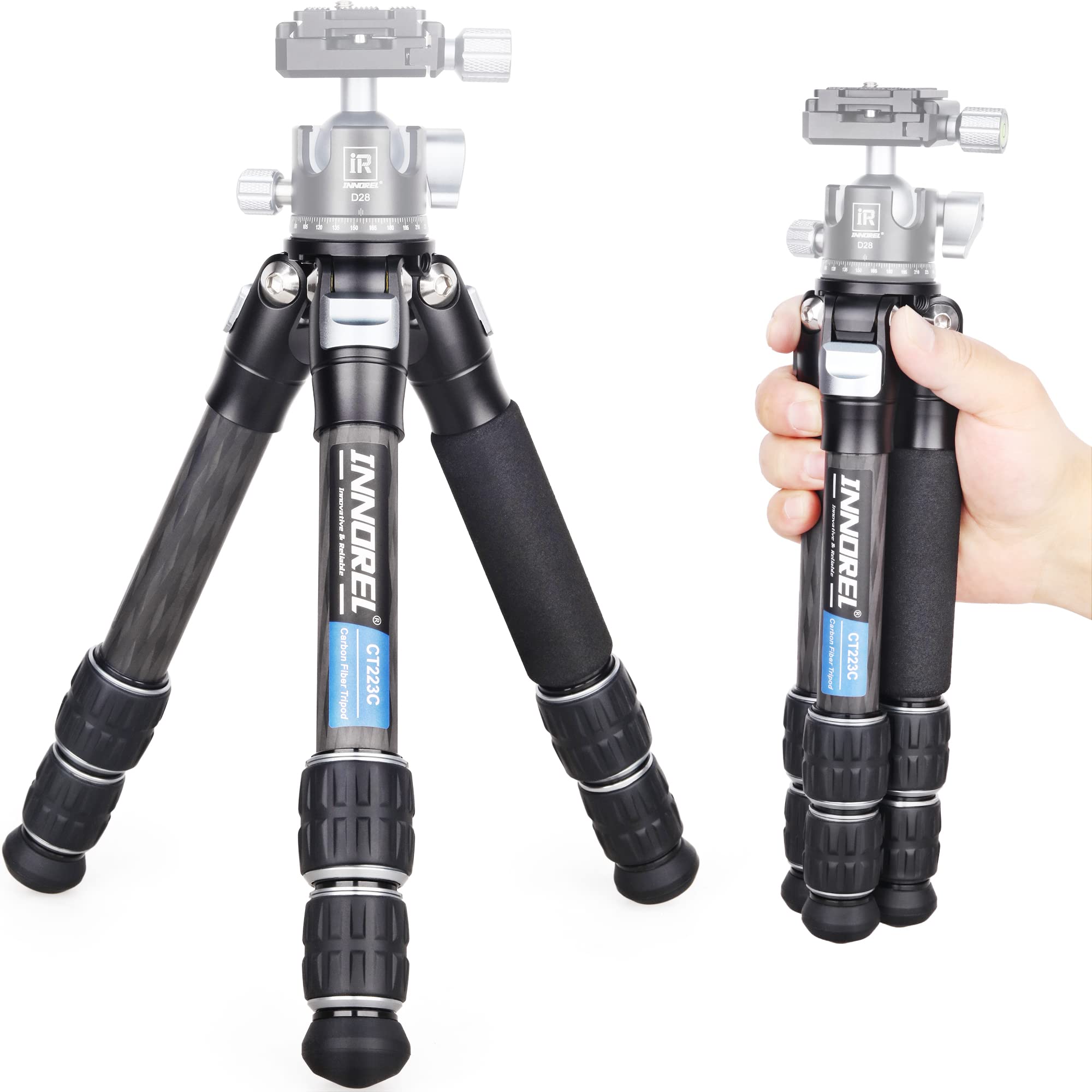 INNOREL Tripod Mini Camera Tabletop Tripod Carbon Fiber 10KG Load Capacity 3 Sections Extendable Smartphone Tripod Small Compact CT223C
INNOREL Tripod Mini Camera Tabletop Tripod Carbon Fiber 10KG Load Capacity 3 Sections Extendable Smartphone Tripod Small Compact CT223C