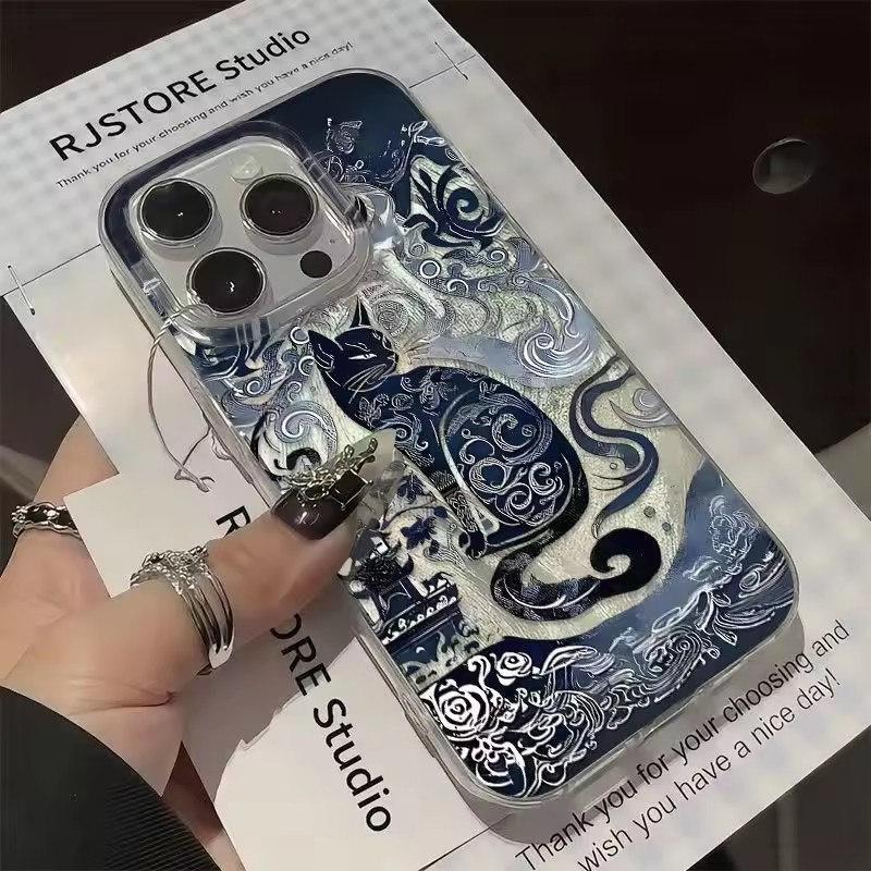 Blue Totem Cat Design Phone Case for IPhone 16 15 Pro Max 14 13 12 11 XS X XR 7 8 Plus 16e Feather Chiffon Texture Back Cover iPhone 16 Pro Max
Blue Totem Cat Design Phone Case for IPhone 16 15 Pro Max 14 13 12 11 XS X XR 7 8 Plus 16e Feather Chiffon Texture Back Cover iPhone 16 Pro Max