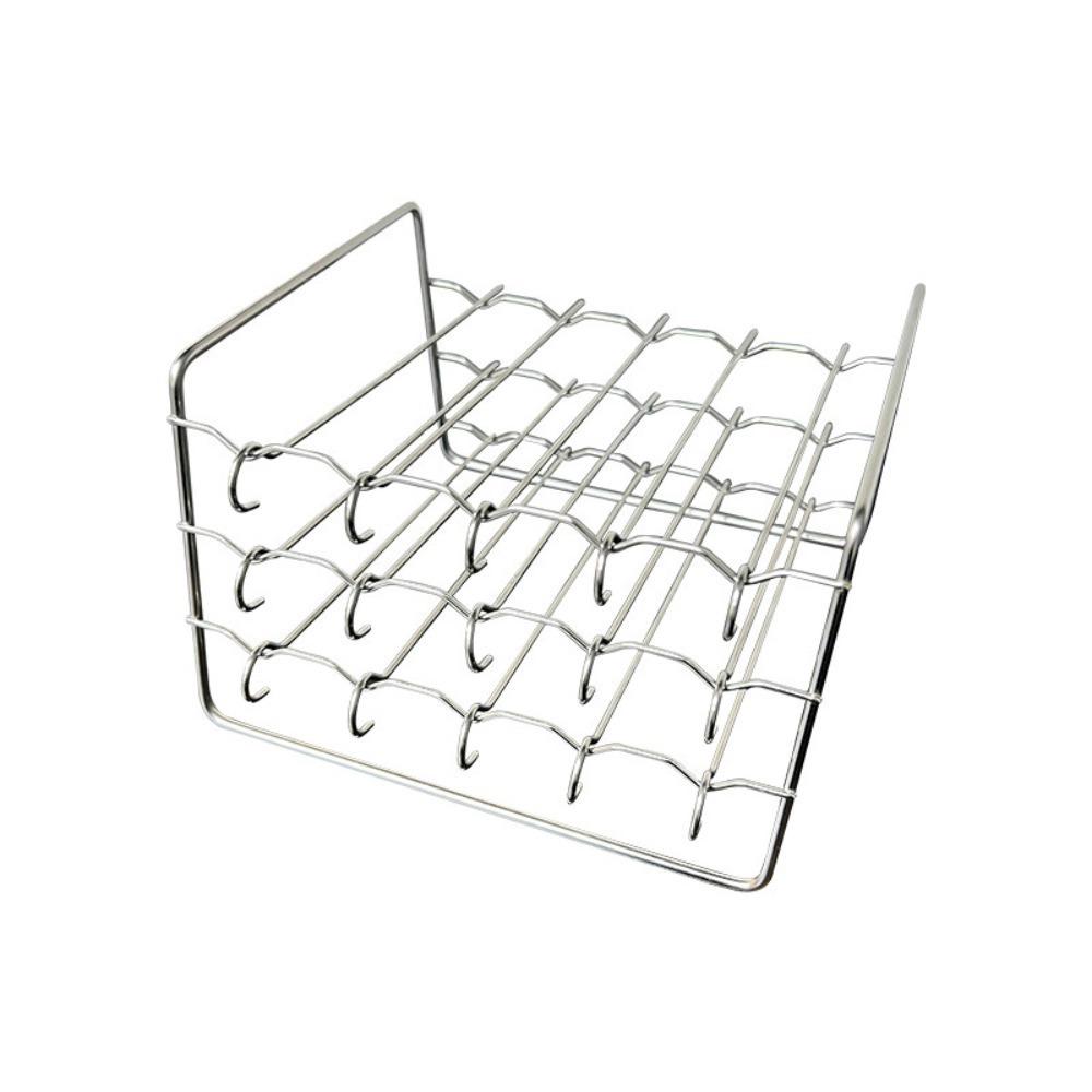 Трехъярусная решетка для гриля для аэрофритюрницы из нержавеющей стали, решетка для приготовления в аэрофритюрнице, шашлык Rack with 15 Skewer