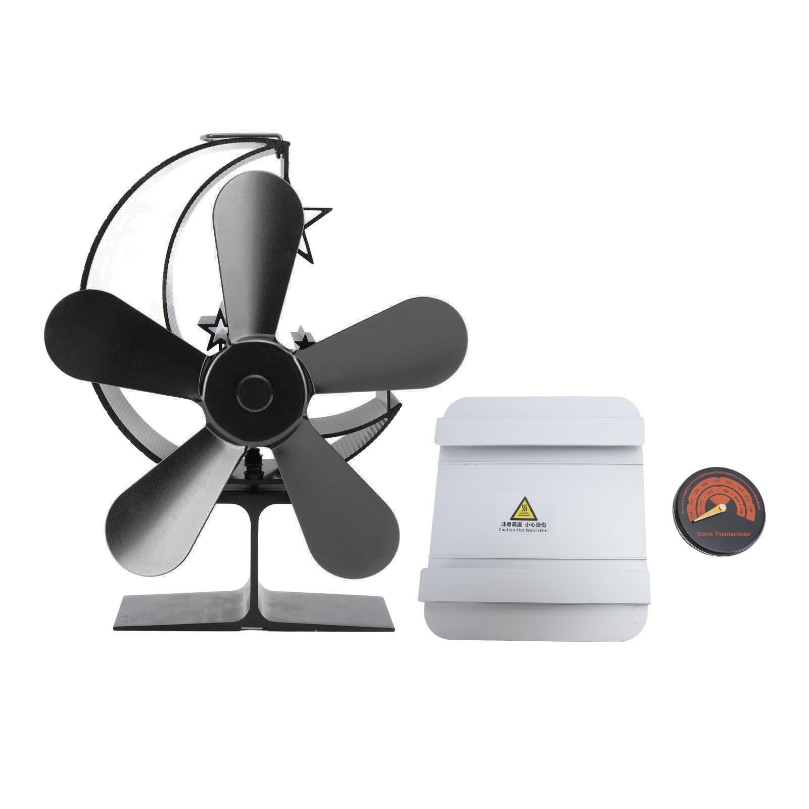 Вентилятор для дровяной печи, работающий от тепла, 5 лопастей, вентилятор для камина с теплоизоляционной панелью, термометр для дерева чёрный
Вентилятор для дровяной печи, работающий от тепла, 5 лопастей, вентилятор для камина с теплоизоляционной панелью, термометр для дерева чёрный