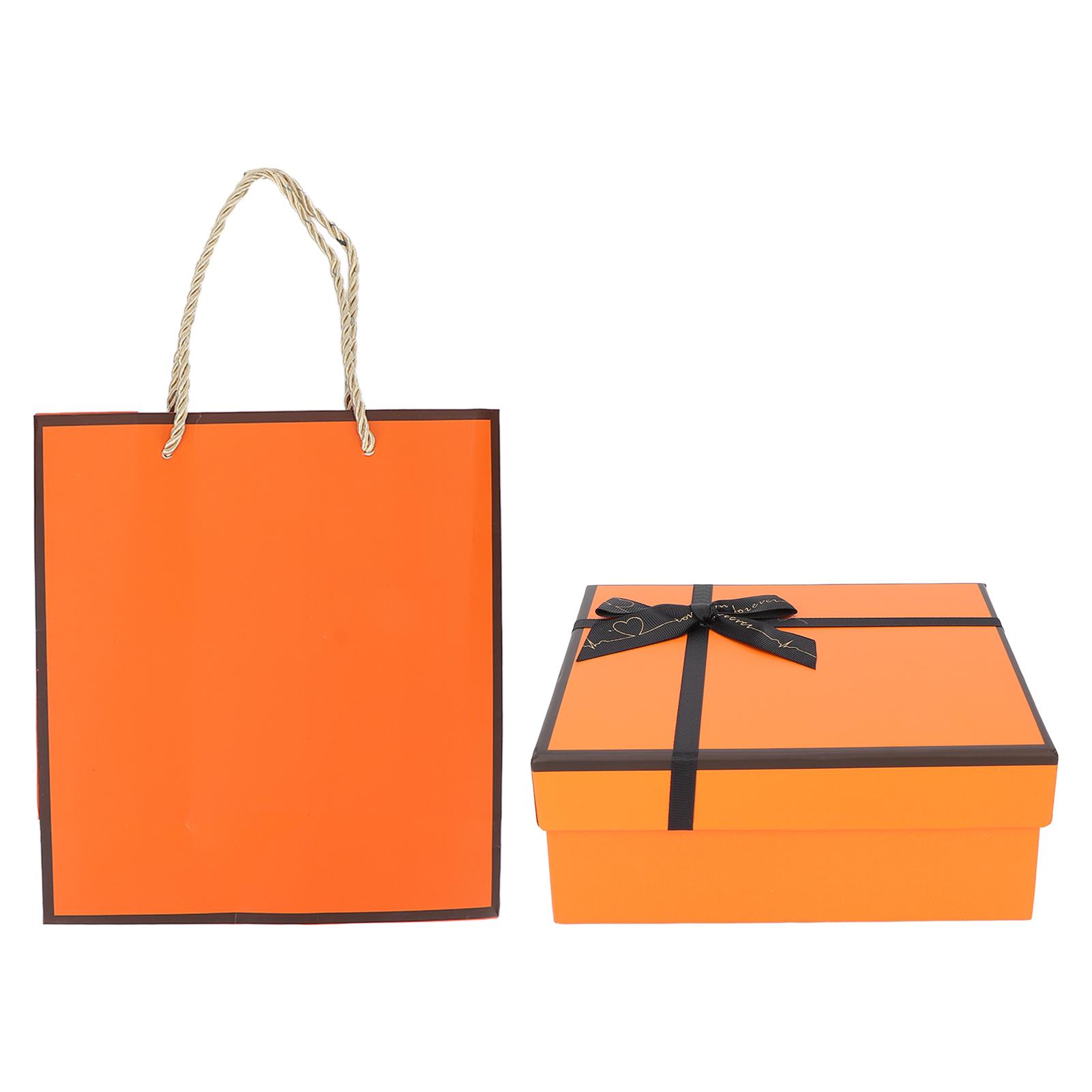 Gift Wrapping Boxes Set Orange Gift Packaging Box with Cover Ribbon Bag for Christmas Birthday Anniversary
Gift Wrapping Boxes Set Orange Gift Packaging Box with Cover Ribbon Bag for Christmas Birthday Anniversary