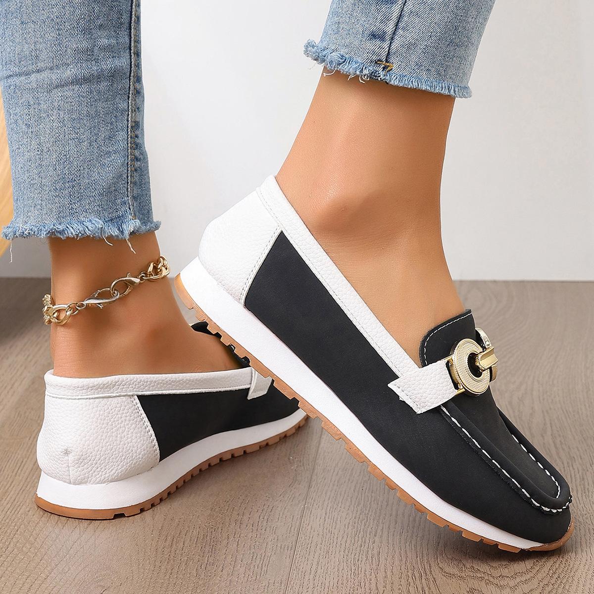 Large size women s shoes metal buckle flat bottom casual cloth surface single shoes size 43 43 сірий колір
Large size women s shoes metal buckle flat bottom casual cloth surface single shoes size 43 43 сірий колір