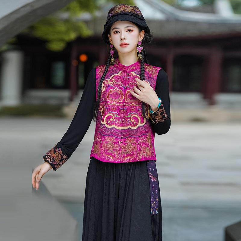 2025 Ethnic Style Women s Embroidered Sleeveless Tank Top: Retro Spring/Autumn Vest XXL рожевий червоний колір
2025 Ethnic Style Women s Embroidered Sleeveless Tank Top: Retro Spring/Autumn Vest XXL рожевий червоний колір