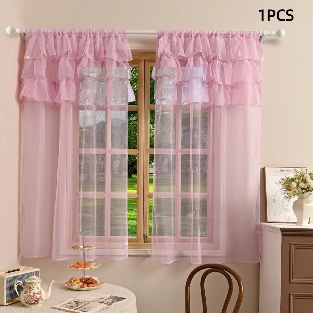1PCS Decoration 3 Laces Lace Curtains Rod Pocket Home Decor Sheer Curain Translucent Solid Colour Window Screen Bedroom 100-130cm
1PCS Decoration 3 Laces Lace Curtains Rod Pocket Home Decor Sheer Curain Translucent Solid Colour Window Screen Bedroom 100-130cm