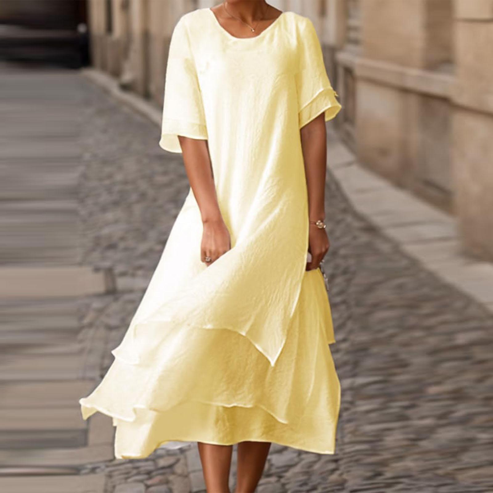 Women s Fashionable Casual -color Dress XL жовтий
Women s Fashionable Casual -color Dress XL жовтий