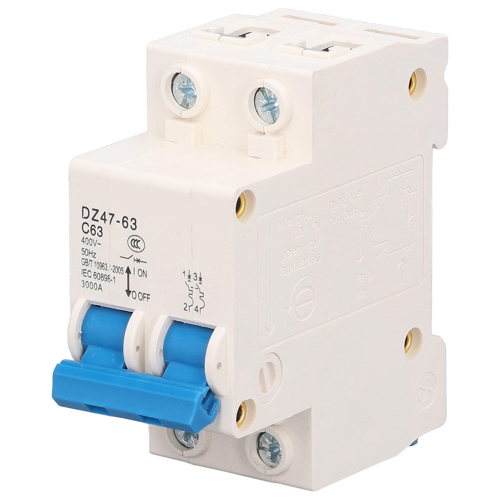 2P Miniature Circuit Breaker High Safety Multiple Protection Functions 63A 220V C63 Two Phase
2P Miniature Circuit Breaker High Safety Multiple Protection Functions 63A 220V C63 Two Phase