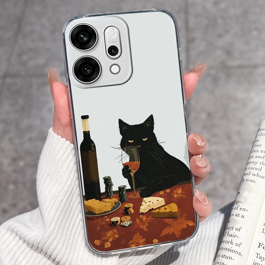 Прозорий протиударний чохол для телефону Oppo Reno14 13 12 11 10 9 Pro 14F 13F 12F 4G 5G з кумедними візерунками чорного кота, м який силіконовий протиковзкий чохол для Oppo Oppo Reno10 5G
Прозорий протиударний чохол для телефону Oppo Reno14 13 12 11 10 9 Pro 14F 13F 12F 4G 5G з кумедними візерунками чорного кота, м який силіконовий протиковзкий чохол для Oppo Oppo Reno10 5G
