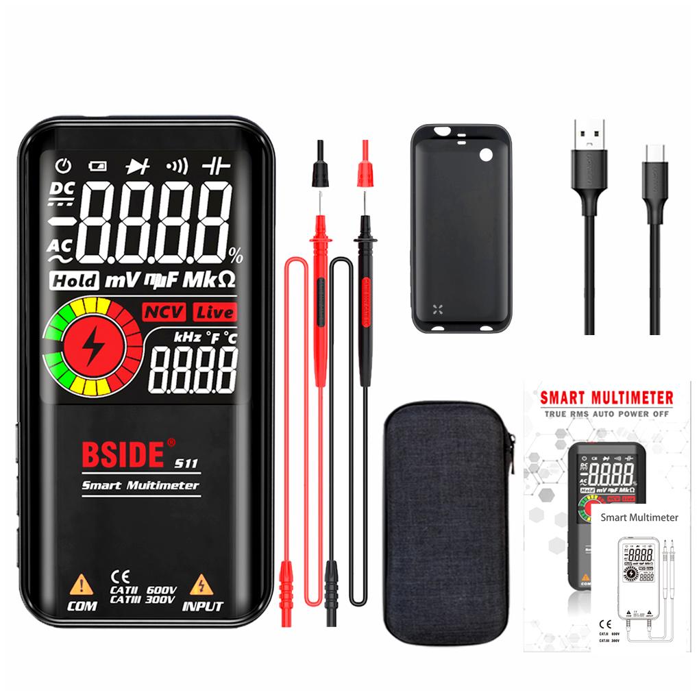 BSIDE S11 Мультиметр Цифровий дисплей Опір 9999 відліків Вимірювач ємності Багатофункціональний вольтметр Тестер
BSIDE S11 Мультиметр Цифровий дисплей Опір 9999 відліків Вимірювач ємності Багатофункціональний вольтметр Тестер