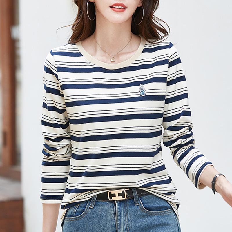 Women s Striped Embroidered Doll Neck Long Sleeve T-Shirt - Autumn/Winter Collection XXL
Women s Striped Embroidered Doll Neck Long Sleeve T-Shirt - Autumn/Winter Collection XXL