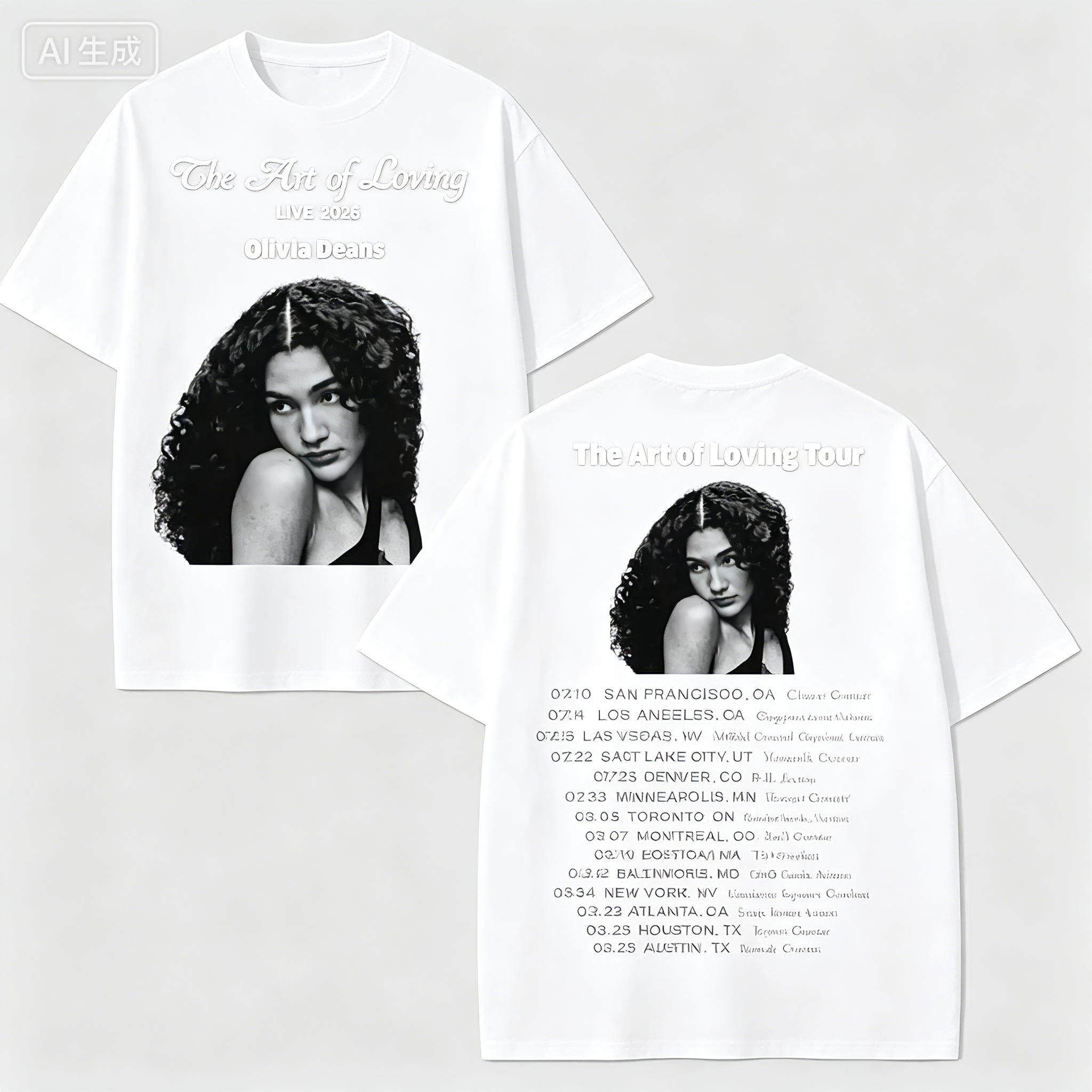 Olivia Deans The Art of Loving Tour 2026 Unisexs Summer Cotton TShirt Comfortable HighQuality Trendy Y2K Style 4XL
Olivia Deans The Art of Loving Tour 2026 Unisexs Summer Cotton TShirt Comfortable HighQuality Trendy Y2K Style 4XL