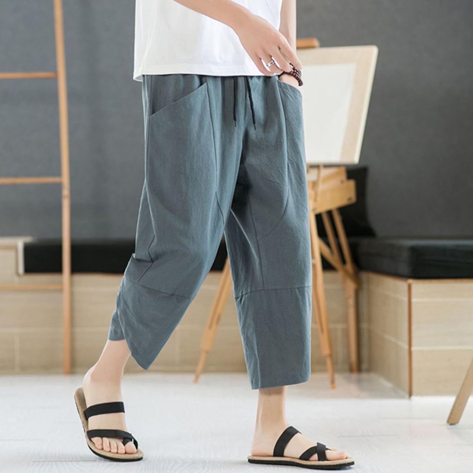 Men s Casual Color Large Pocket Cotton Linen Cropped Straight Pants XXXXL зелений
Men s Casual Color Large Pocket Cotton Linen Cropped Straight Pants XXXXL зелений