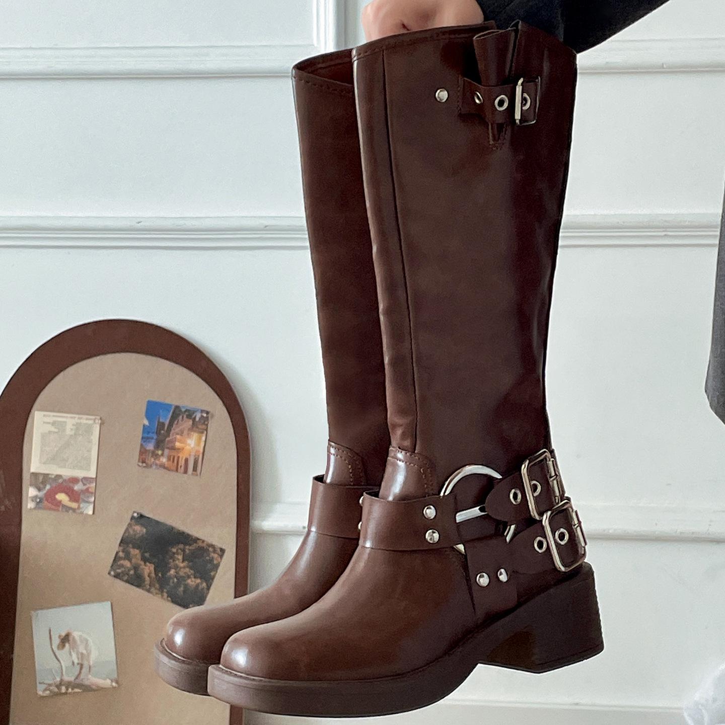 Black British style thick heel heightening boots women s boots 2025 new autumn retro thin western knight boots 40 коричневый
Black British style thick heel heightening boots women s boots 2025 new autumn retro thin western knight boots 40 коричневый