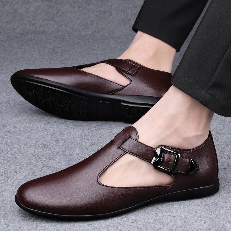 Men s shoes 2025 spring new light luxury low-top buckle hollow leather shoes men s foot cover breathable bag head casual sandals 45 темно-коричневого кольору
Men s shoes 2025 spring new light luxury low-top buckle hollow leather shoes men s foot cover breathable bag head casual sandals 45 темно-коричневого кольору