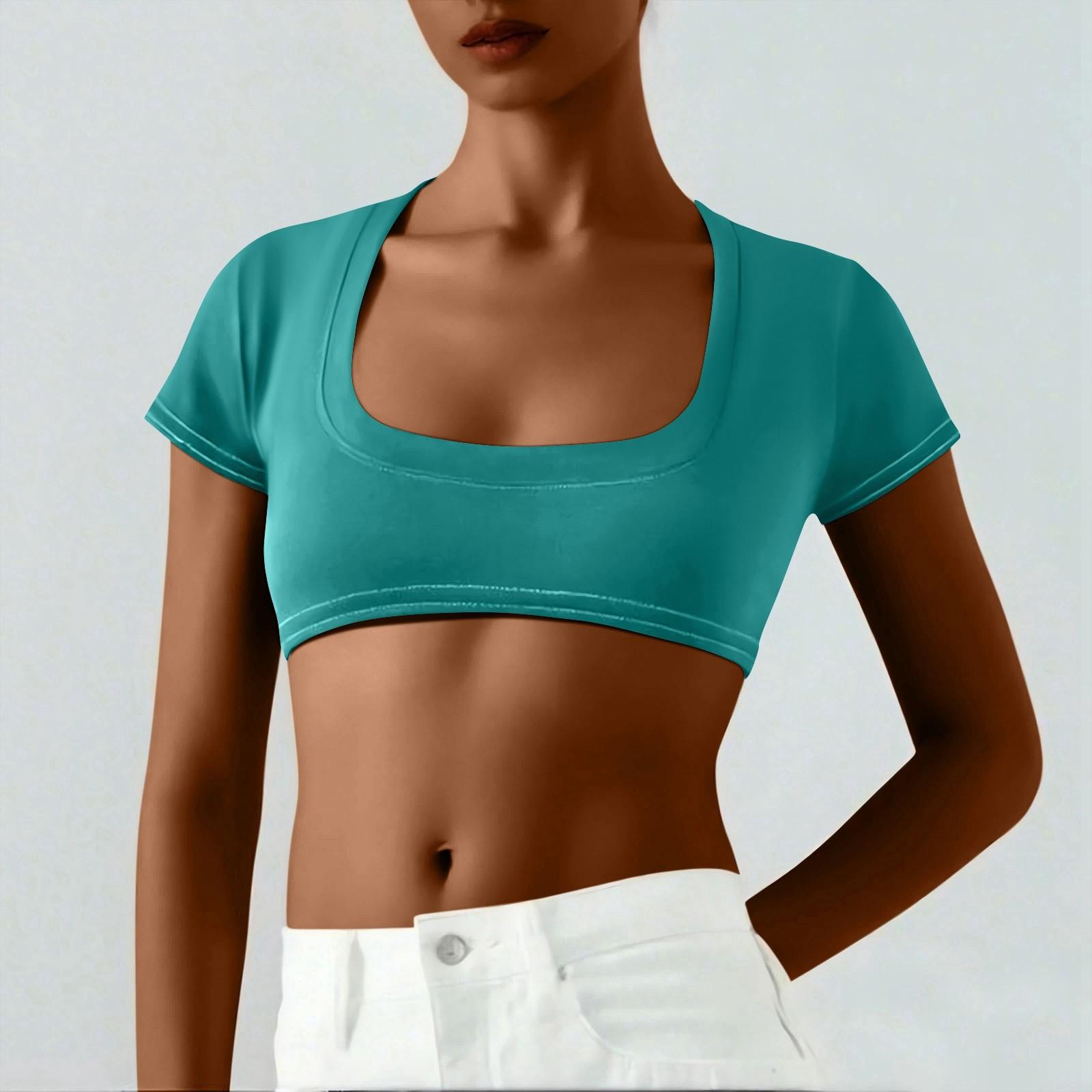 Women s Two Yuan Color Breast Short T-shirt Cute Day Sexy Crop Short Sleeve T-shirt XL синій
Women s Two Yuan Color Breast Short T-shirt Cute Day Sexy Crop Short Sleeve T-shirt XL синій
