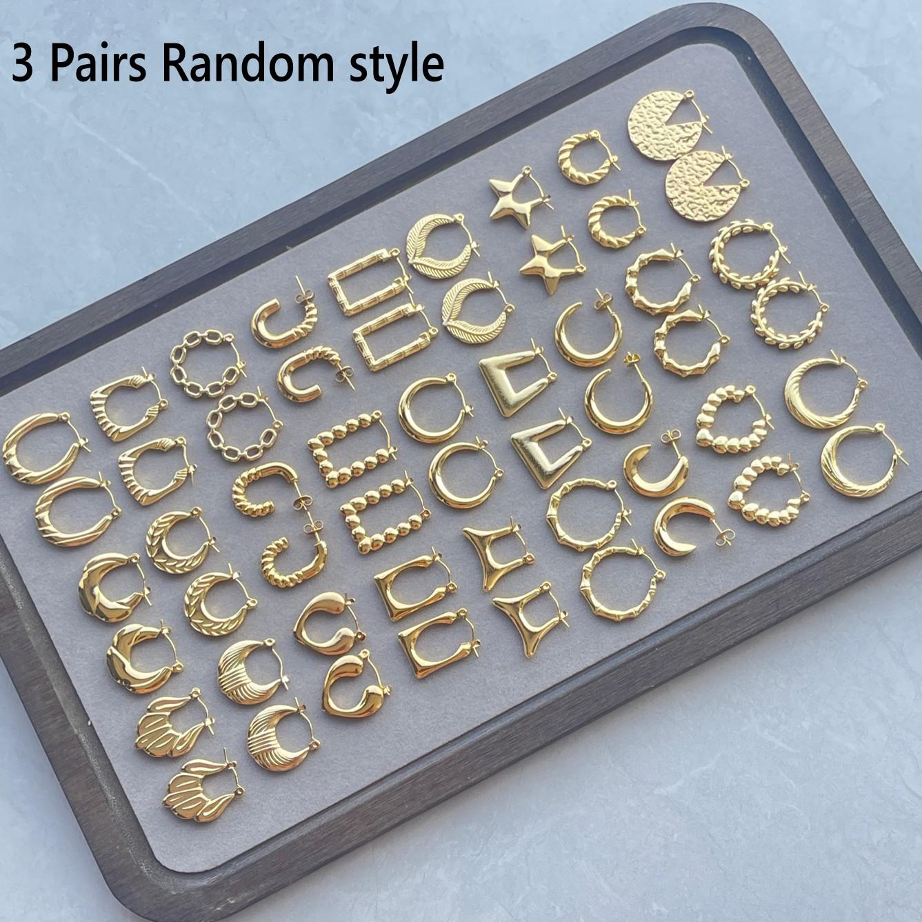 Серьги в винтажном стиле INS, не тускнеющие, из нержавеющей стали с покрытием из 18-каратного золота, серьги-кольца, толстые, водонепроницаемые, набор для женщин
Серьги в винтажном стиле INS, не тускнеющие, из нержавеющей стали с покрытием из 18-каратного золота, серьги-кольца, толстые, водонепроницаемые, набор для женщин