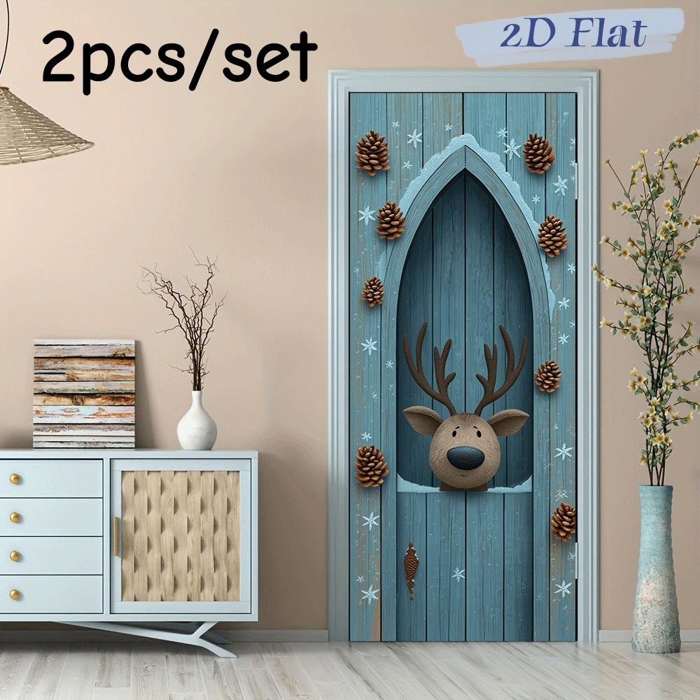 2pcs Christmas decoration door wall stickers cartoon reindeer pine snowflake pattern holiday party home window glass decoration (as the picture,38.5x200cmx2)
2pcs Christmas decoration door wall stickers cartoon reindeer pine snowflake pattern holiday party home window glass decoration (as the picture,38.5x200cmx2)
