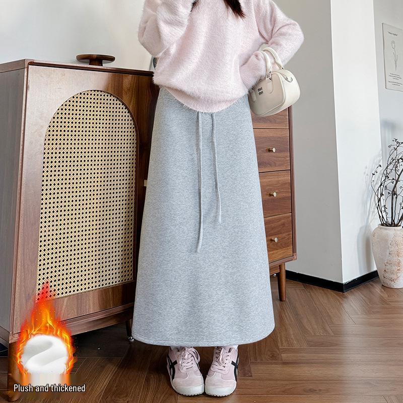 Women s High-Waist A-Line Glutinous Rice Skirt - Autumn/Winter, Slim Fit, Mid-Length with Slit, Plus Velvet S світло-сірий колір
Women s High-Waist A-Line Glutinous Rice Skirt - Autumn/Winter, Slim Fit, Mid-Length with Slit, Plus Velvet S світло-сірий колір