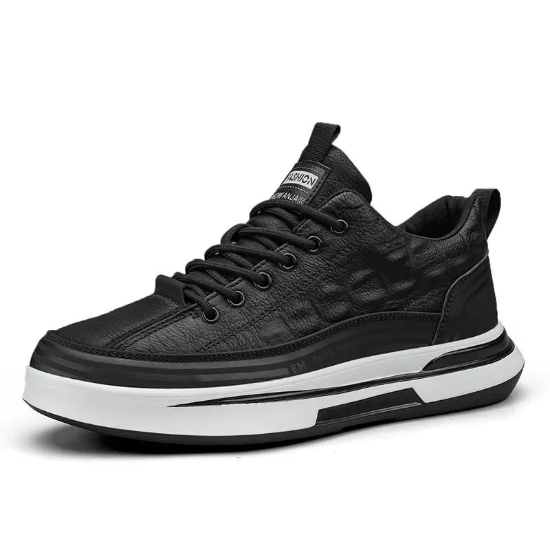 Men Spring Autumn Casual Outdoor Sports Sneakers Leather Platform Casual Black Shoes Fashion Comfort Tenis Masculino 40
Men Spring Autumn Casual Outdoor Sports Sneakers Leather Platform Casual Black Shoes Fashion Comfort Tenis Masculino 40