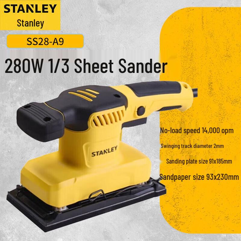 Stanley 280 Вт орбітальна шліфмашина 1/3 листа, штекер CN (адаптер в комплекті)
Stanley 280 Вт орбітальна шліфмашина 1/3 листа, штекер CN (адаптер в комплекті)