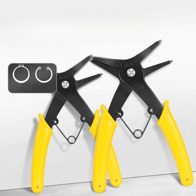 2-in-1 Inner/Outer Circlip Pliers Multi-Functional Flat Head Spring Pliers for Retaining Rings & Axle Maintenance жовтий
2-in-1 Inner/Outer Circlip Pliers Multi-Functional Flat Head Spring Pliers for Retaining Rings & Axle Maintenance жовтий