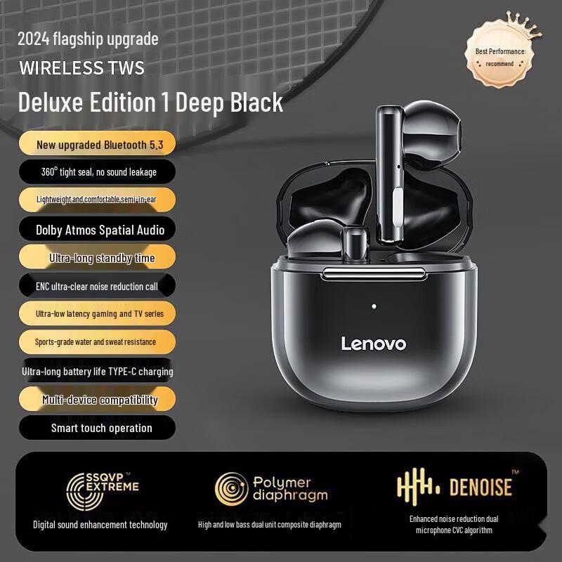 Lenovo TC3301 Semi-in-ear Wireless Bluetooth Earbuds
Lenovo TC3301 Semi-in-ear Wireless Bluetooth Earbuds