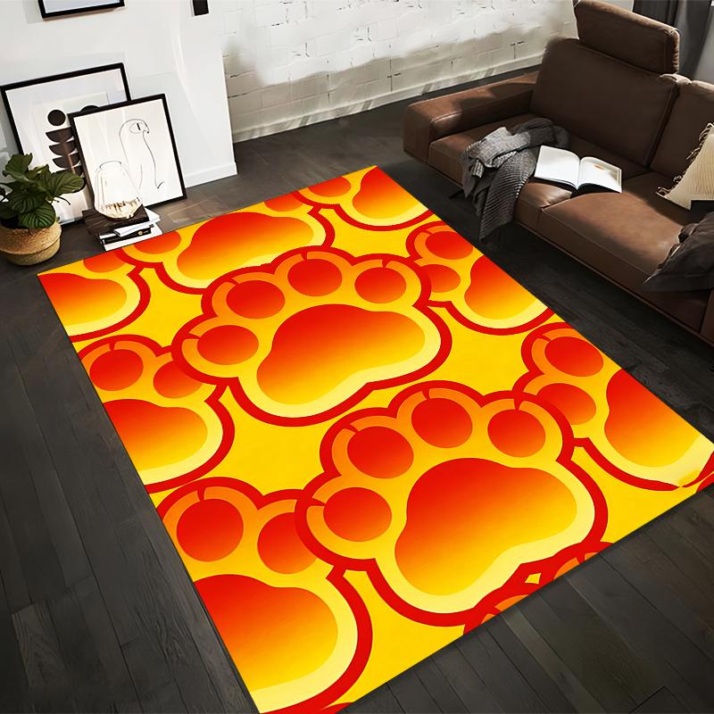 Yellow and Red Paw Print Carpet, Animal Pattern Home Decor Rug Suitable for use as an anti-slip for living room bedroom sofas 40x60cm( 15x23in )
Yellow and Red Paw Print Carpet, Animal Pattern Home Decor Rug Suitable for use as an anti-slip for living room bedroom sofas 40x60cm( 15x23in )