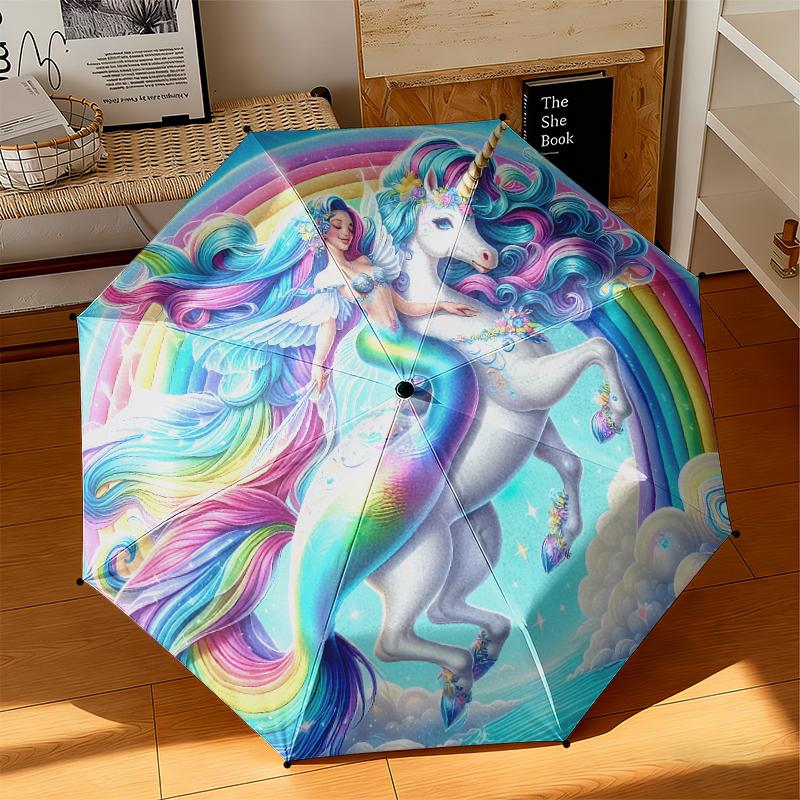 1pc Dream Unicorn Umbrella Portable Folding Umbrella Iron Frame Hole Bone Structure Outdoor Home Umbrella
1pc Dream Unicorn Umbrella Portable Folding Umbrella Iron Frame Hole Bone Structure Outdoor Home Umbrella