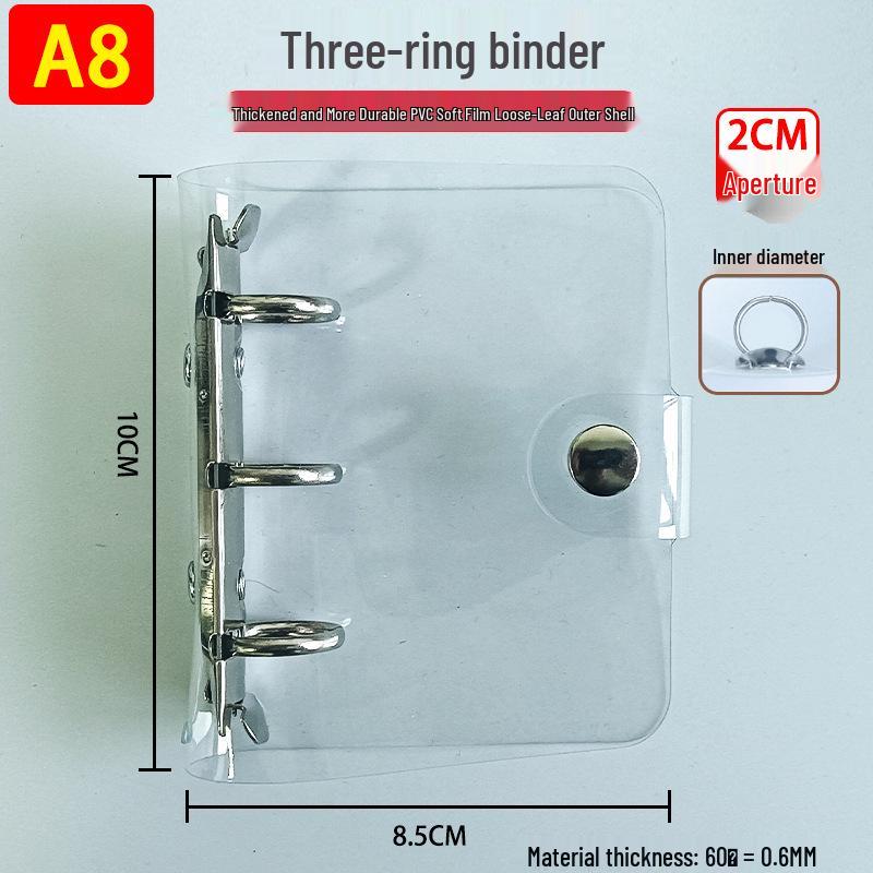 Transparent PVC A7/M5 Soft Film Notebook Binder
Transparent PVC A7/M5 Soft Film Notebook Binder
