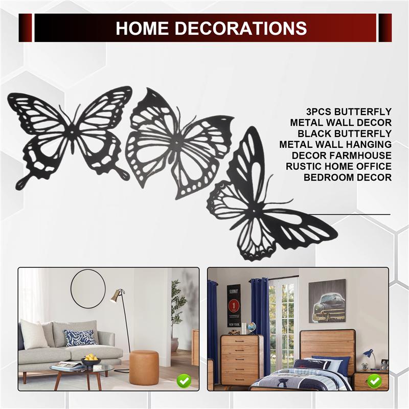 AD23-3Pcs Butterfly Metal Wall Decor Black Butterfly Metal Wall Hanging Decor Farmhouse Rustic Home Office Bedroom Decor чёрный
AD23-3Pcs Butterfly Metal Wall Decor Black Butterfly Metal Wall Hanging Decor Farmhouse Rustic Home Office Bedroom Decor чёрный