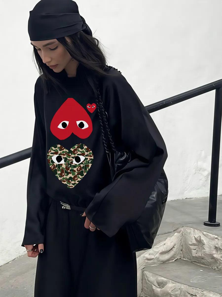 Versatile trend niche design sense of love printing autumn new cotton t-shirt top women XXXL чорний
Versatile trend niche design sense of love printing autumn new cotton t-shirt top women XXXL чорний