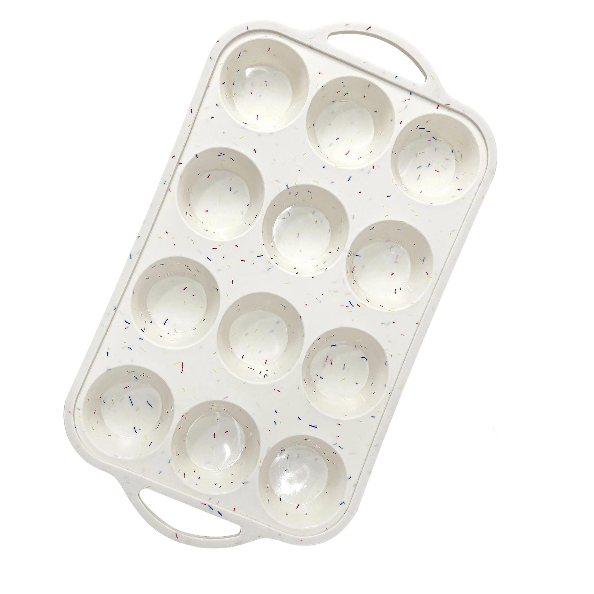 Silicone Coated Steel 12-Cup Muffin Pan Food Grade Baking Mold one size білий
Silicone Coated Steel 12-Cup Muffin Pan Food Grade Baking Mold one size білий