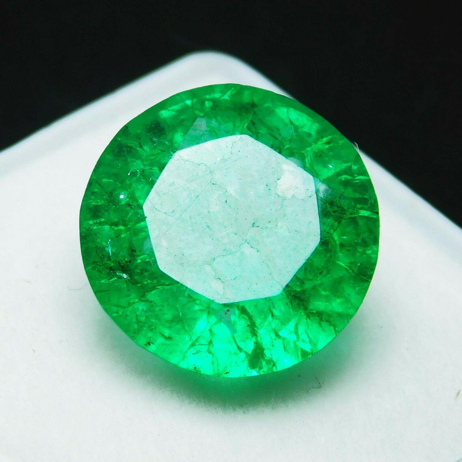 Authentic Green Emerald Round Cut 8.00 Ct Natural Loose Gemstone CERTIFIED MQ-21 006 13 mm approx зелений
Authentic Green Emerald Round Cut 8.00 Ct Natural Loose Gemstone CERTIFIED MQ-21 006 13 mm approx зелений