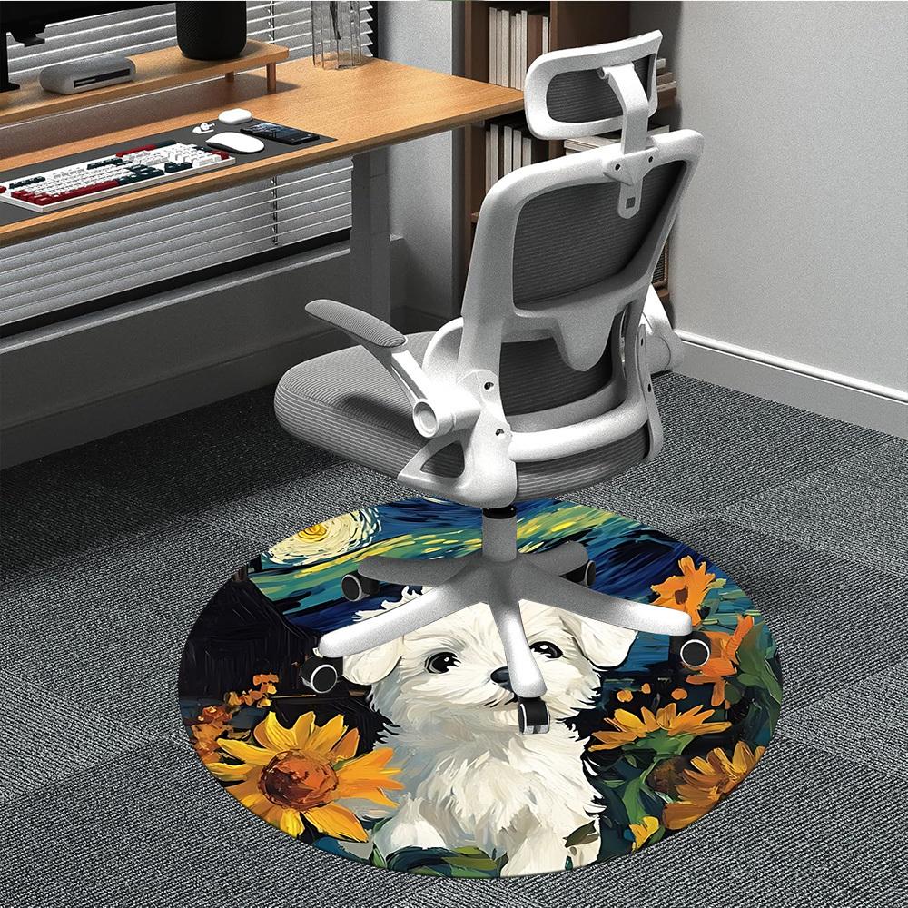 1pc Cute Dog Sunflowers Chair Carpet for Office, Soft, Non-Slip Polyester Mat, Office, Living Room, Bedroom, Durable Polyester yy251207166 80cm by 80cm
1pc Cute Dog Sunflowers Chair Carpet for Office, Soft, Non-Slip Polyester Mat, Office, Living Room, Bedroom, Durable Polyester yy251207166 80cm by 80cm