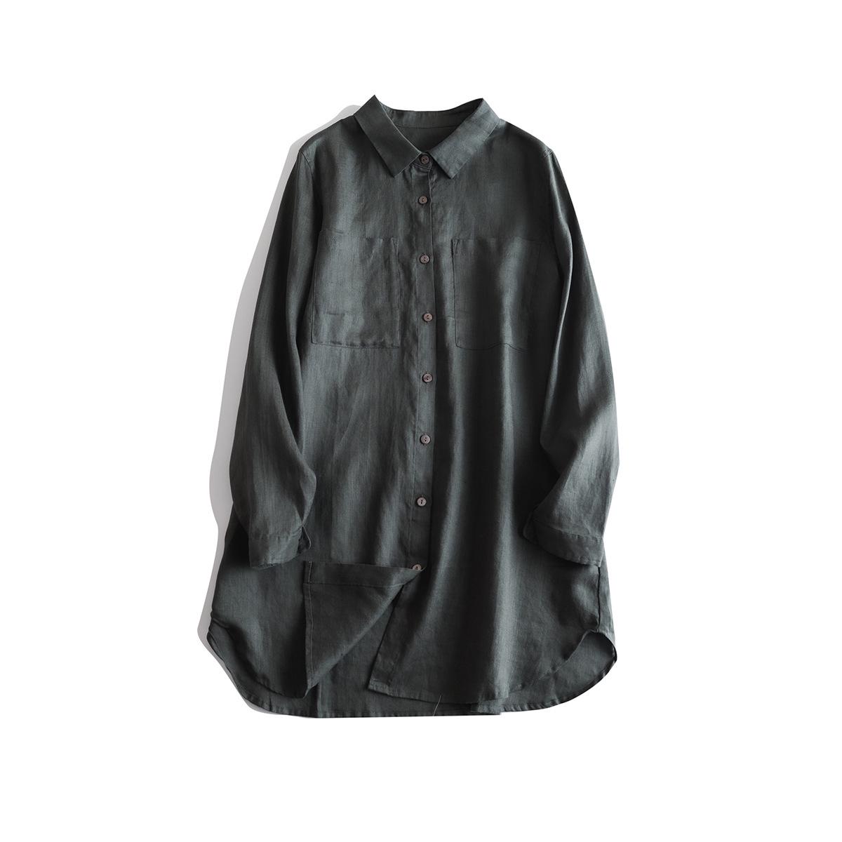 Осенняя художественная рубашка свободного кроя из льна и хлопка 2024 года с длинными рукавами и лацканами, с большим карманом XXL серый
Осенняя художественная рубашка свободного кроя из льна и хлопка 2024 года с длинными рукавами и лацканами, с большим карманом XXL серый