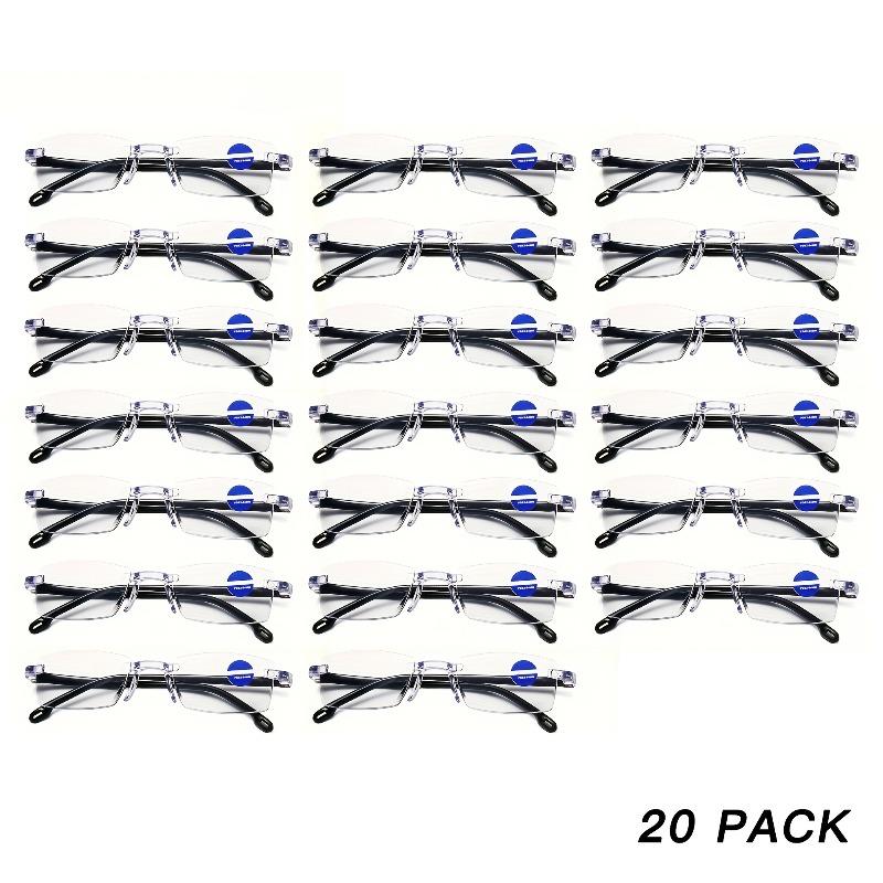 20pcs Fashionable, Lightweight, Unisex Frameless Reading Glasses Suitable for Middle-aged and Elderly People +350
20pcs Fashionable, Lightweight, Unisex Frameless Reading Glasses Suitable for Middle-aged and Elderly People +350