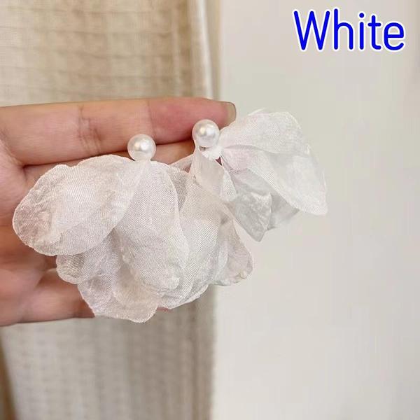 1 пара жемчужных серег, шифоновые серьги с французским жемчугом, серьги в стиле лепестков, элитные серьги с жемчугом для девочек