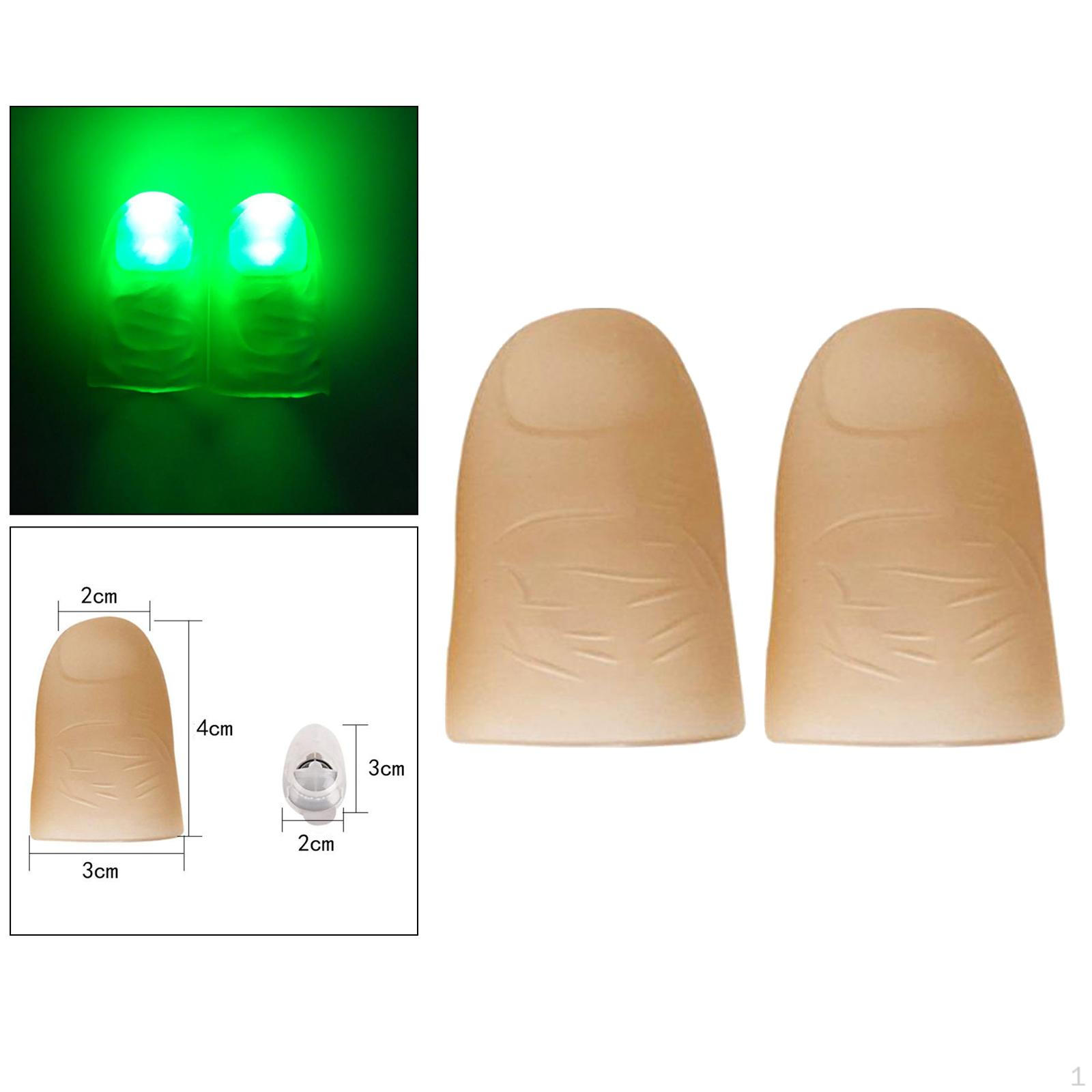 2 PIECES LED Finger Lamp Thumbs Light Trick Flashing Thumb Toy Tool Accessories 4 Green Light
2 PIECES LED Finger Lamp Thumbs Light Trick Flashing Thumb Toy Tool Accessories 4 Green Light