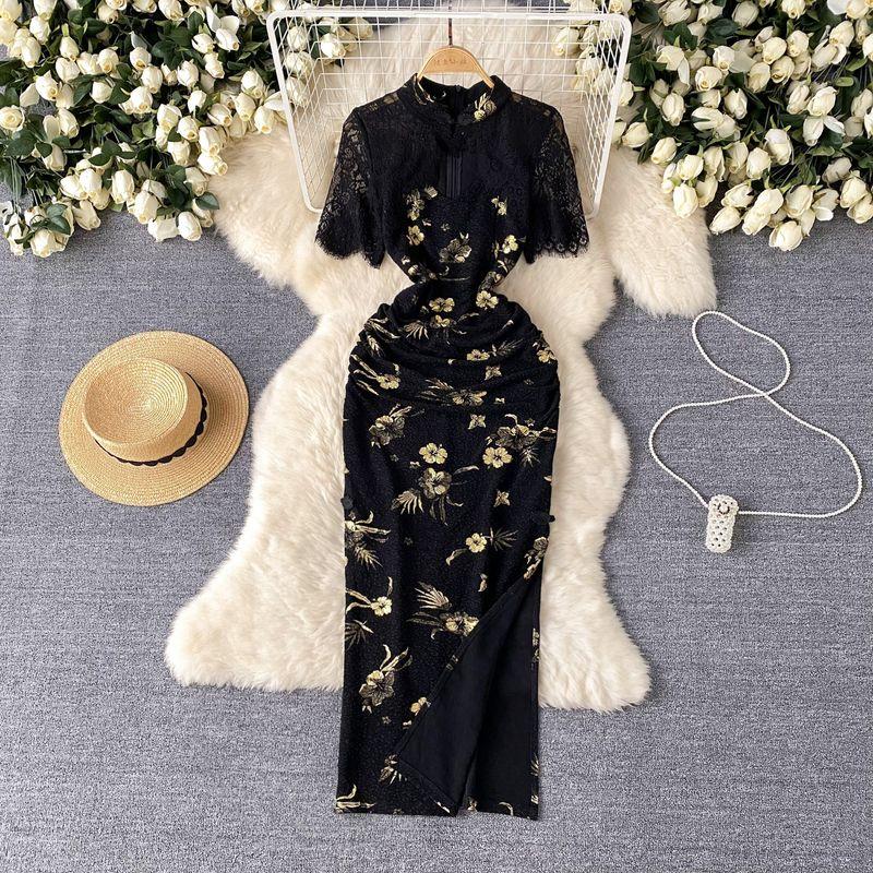 New Chinese Style Women s Clothing Dress 2024 Summer New Arrival Scheming Cutout Lace Stitching Bronzing Printed Cheongsam Black XL
New Chinese Style Women s Clothing Dress 2024 Summer New Arrival Scheming Cutout Lace Stitching Bronzing Printed Cheongsam Black XL