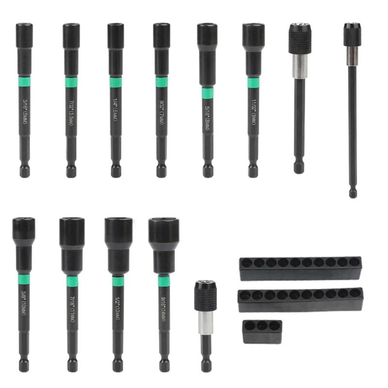 13Piece Practical Hex Head Drill Bit Set Magnetic Nut Driver with Quick Releases Extensions for Drills 1
13Piece Practical Hex Head Drill Bit Set Magnetic Nut Driver with Quick Releases Extensions for Drills 1