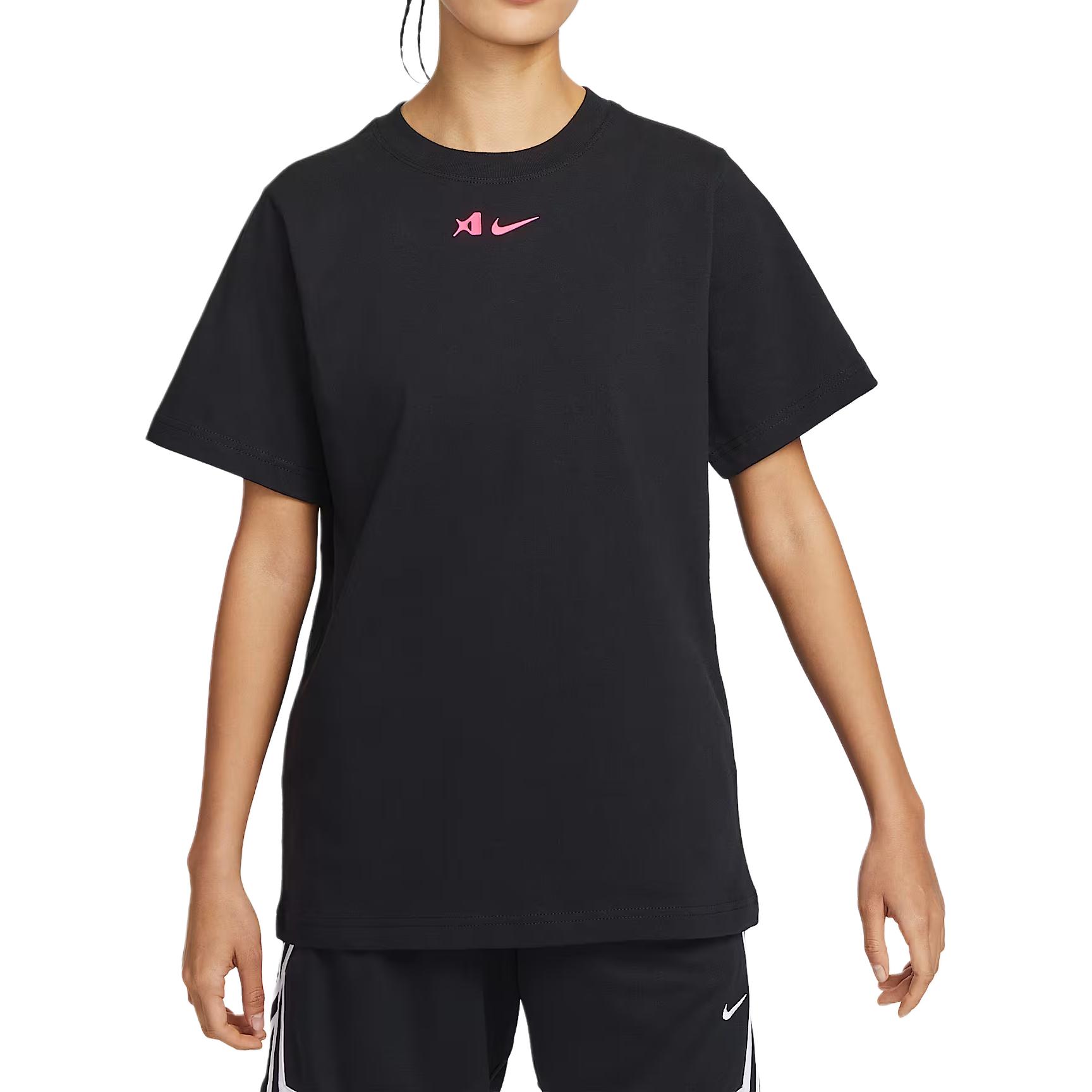 Nike Женская футболка с коротким рукавом и круглым вырезом свободного кроя с принтом, топы, черная HQ1697-010 L
Nike Женская футболка с коротким рукавом и круглым вырезом свободного кроя с принтом, топы, черная HQ1697-010 L