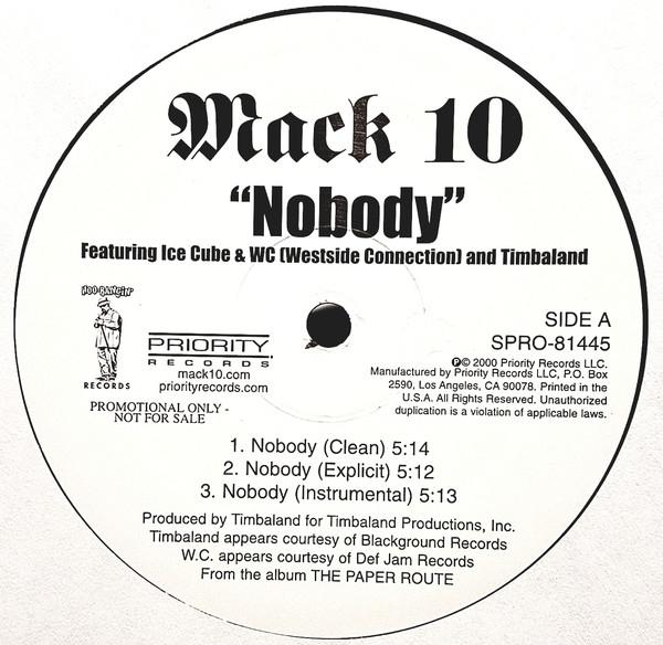 12inch Record MACK 10 - Nobody / Pop X SPRO81445PROMO Priority Record 2000 US Rap & Hip-Hop/R&B Used
12inch Record MACK 10 - Nobody / Pop X SPRO81445PROMO Priority Record 2000 US Rap & Hip-Hop/R&B Used